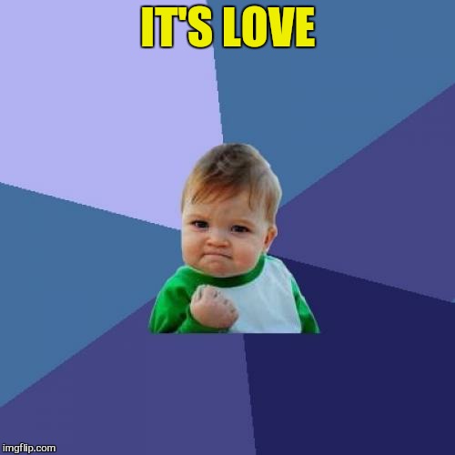 Success Kid Meme | IT'S LOVE | image tagged in memes,success kid | made w/ Imgflip meme maker