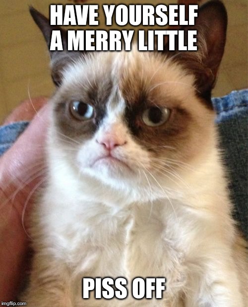 Absolutely awful. | HAVE YOURSELF A MERRY LITTLE; PISS OFF | image tagged in memes,grumpy cat | made w/ Imgflip meme maker