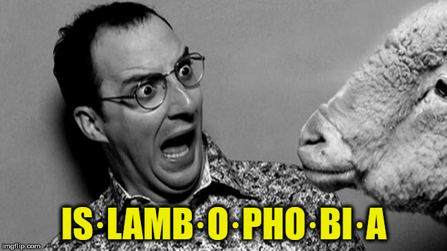 Is·lamb·o·pho·bi·a | IS·LAMB·O·PHO·BI·A | image tagged in islamophobia,joke | made w/ Imgflip meme maker