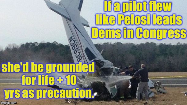 Flying politically blind! | . | image tagged in memes,pilot crash,nancy pelosi,grounded,democratic leadership | made w/ Imgflip meme maker