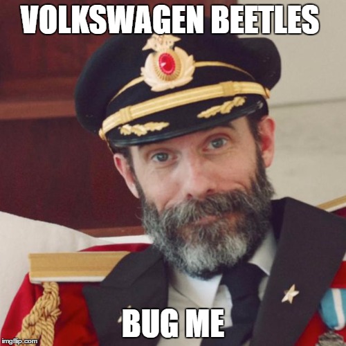 Captain Obvious | VOLKSWAGEN BEETLES; BUG ME | image tagged in captain obvious | made w/ Imgflip meme maker