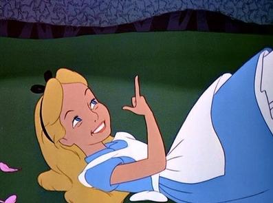 alice pointing Blank Meme Template