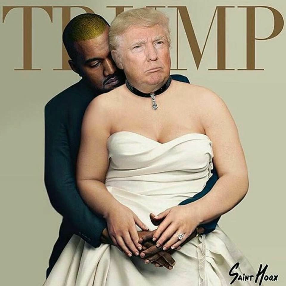 Donald Trump & Kanye West  Blank Meme Template