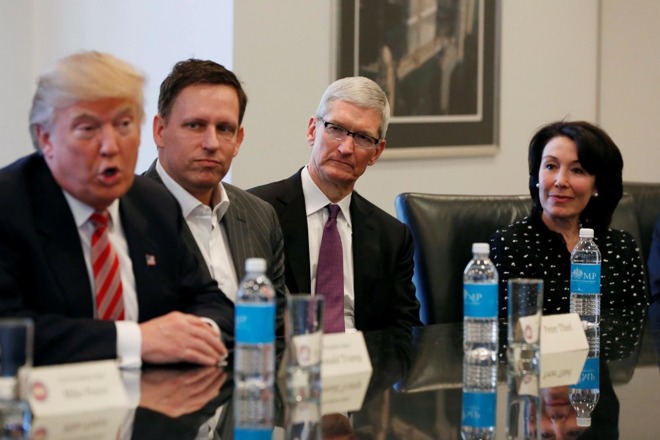 High Quality tim cook at trump tower Blank Meme Template