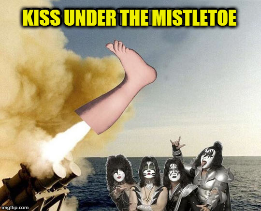 KISS UNDER THE MISTLETOE | made w/ Imgflip meme maker