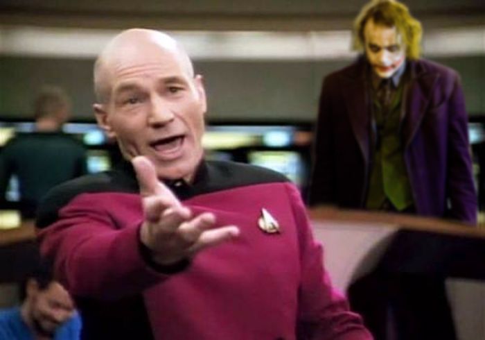 High Quality Picard and Joker Blank Meme Template