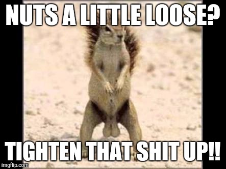 NUTS A LITTLE LOOSE? TIGHTEN THAT SHIT UP!! | made w/ Imgflip meme maker