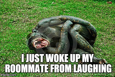 I JUST WOKE UP MY ROOMMATE FROM LAUGHING | made w/ Imgflip meme maker