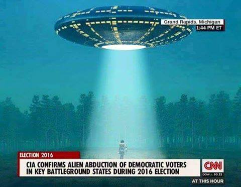 High Quality ufo democrat vote fraud russia Blank Meme Template