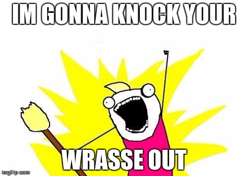 X All The Y Meme | IM GONNA KNOCK YOUR; WRASSE OUT | image tagged in memes,x all the y | made w/ Imgflip meme maker