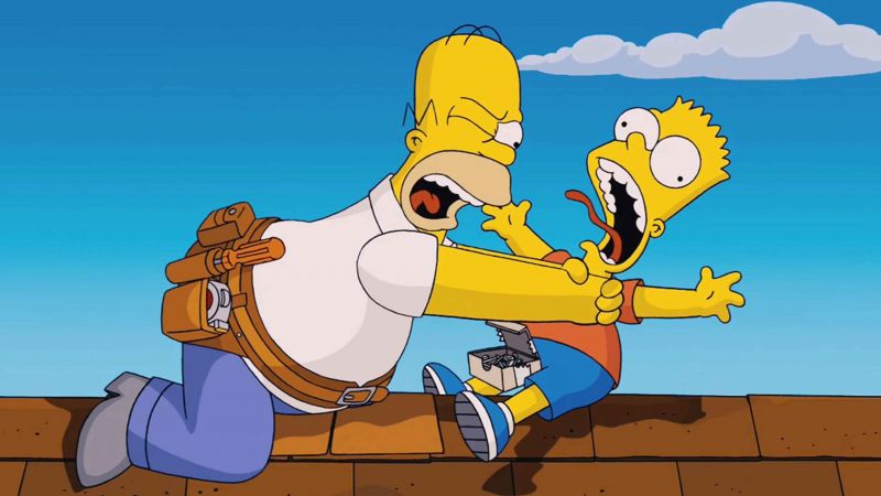 High Quality Homer choking Bart Blank Meme Template
