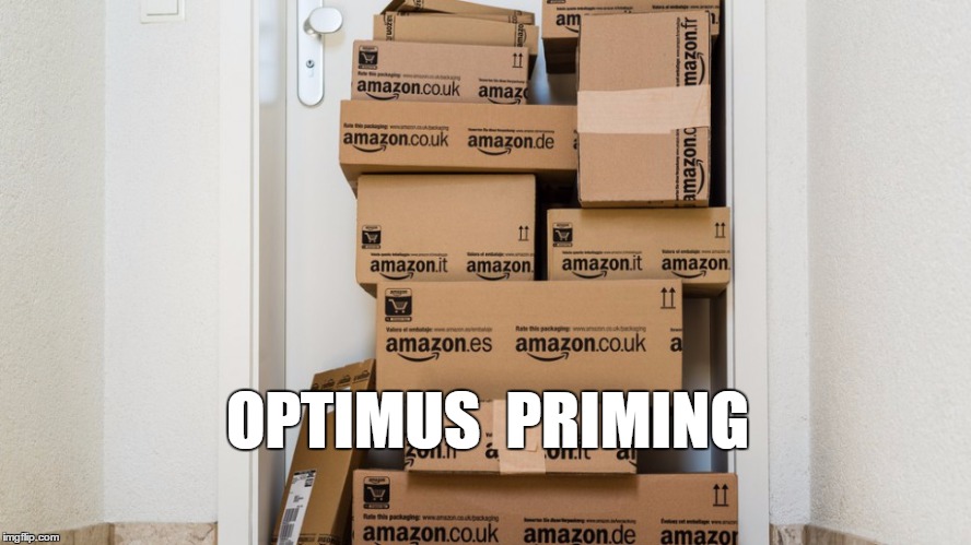 Amazon Prime | OPTIMUS  PRIMING | image tagged in transformer,meme | made w/ Imgflip meme maker