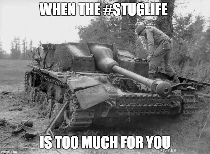 WHEN THE #STUGLIFE; IS TOO MUCH FOR YOU | image tagged in thug life,world war 2,tank | made w/ Imgflip meme maker