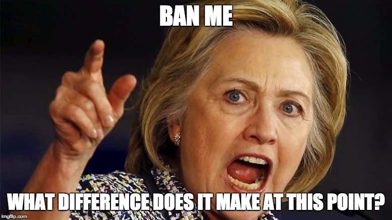 BAN ME; WHAT DIFFERENCE DOES IT MAKE AT THIS POINT? | made w/ Imgflip meme maker
