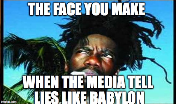 THE FACE YOU MAKE; WHEN THE MEDIA TELL LIES LIKE BABYLON | image tagged in media lies | made w/ Imgflip meme maker