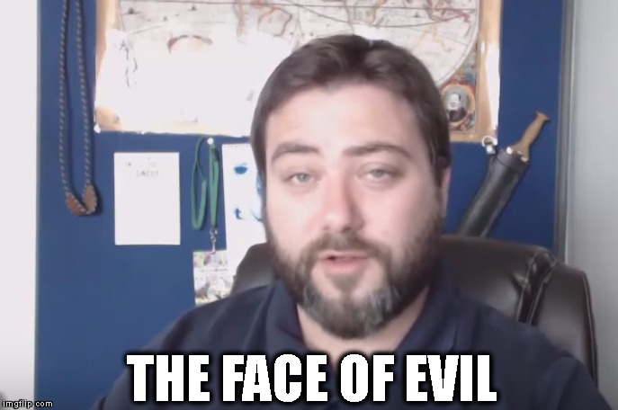 beware... | THE FACE OF EVIL | image tagged in sargong,ahhh | made w/ Imgflip meme maker