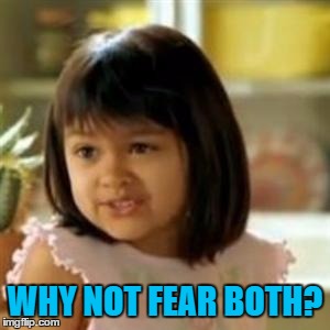 WHY NOT FEAR BOTH? | made w/ Imgflip meme maker