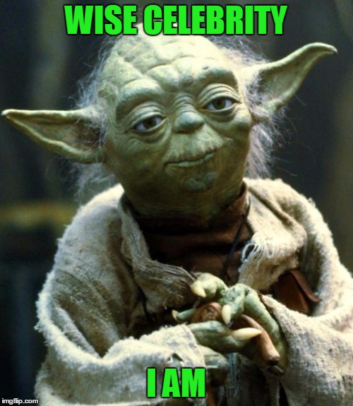 Star Wars Yoda Meme | WISE CELEBRITY I AM | image tagged in memes,star wars yoda | made w/ Imgflip meme maker