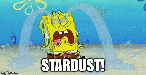 sad crying spongebob | STARDUST! | image tagged in sad crying spongebob | made w/ Imgflip meme maker