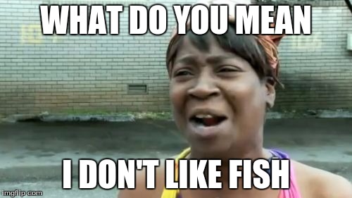 Ain't Nobody Got Time For That Meme | WHAT DO YOU MEAN; I DON'T LIKE FISH | image tagged in memes,aint nobody got time for that | made w/ Imgflip meme maker