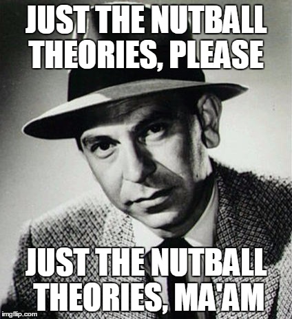 JUST THE NUTBALL THEORIES, PLEASE; JUST THE NUTBALL THEORIES, MA'AM | made w/ Imgflip meme maker