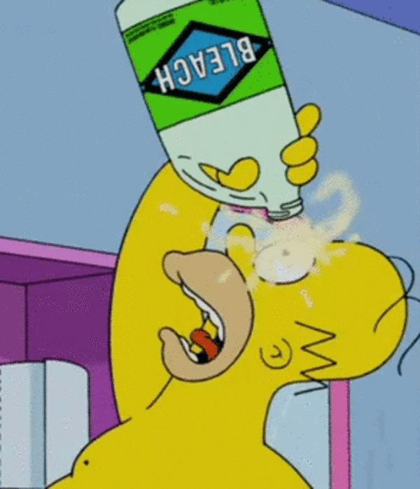 Homer bleaching eyes Blank Meme Template