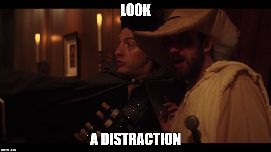 LOOK; A DISTRACTION | image tagged in silver tom | made w/ Imgflip meme maker