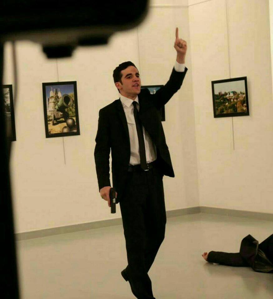 Turkish cop who murdered Russian Ambassador Blank Meme Template