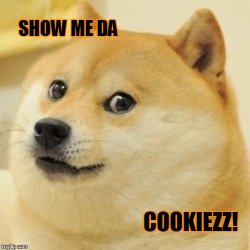 Doge Meme | SHOW ME DA COOKIEZZ! | image tagged in memes,doge | made w/ Imgflip meme maker