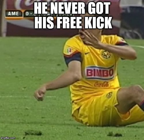 Efrain Juarez Meme | HE NEVER GOT HIS FREE KICK | image tagged in memes,efrain juarez | made w/ Imgflip meme maker