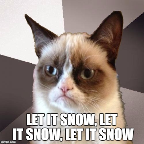 Musically Malicious Grumpy Cat | LET IT SNOW, LET IT SNOW, LET IT SNOW | image tagged in musically malicious grumpy cat,grumpy cat | made w/ Imgflip meme maker