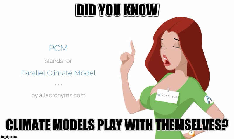 Climate models play with themselves | DID YOU KNOW; CLIMATE MODELS PLAY WITH THEMSELVES? | image tagged in climate change | made w/ Imgflip meme maker