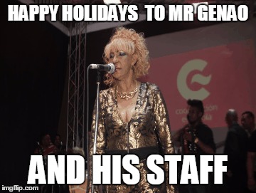 Fefita | HAPPY HOLIDAYS  TO MR GENAO; AND HIS STAFF | image tagged in season's greetings | made w/ Imgflip meme maker