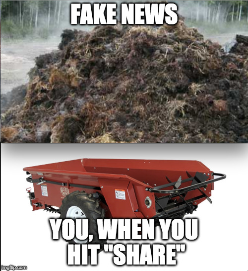 FAKE NEWS; YOU, WHEN YOU HIT "SHARE" | image tagged in fake news | made w/ Imgflip meme maker