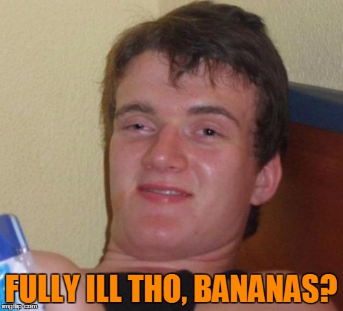 10 Guy Meme | FULLY ILL THO, BANANAS? | image tagged in memes,10 guy | made w/ Imgflip meme maker