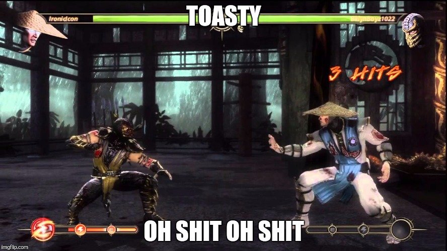 Vs | TOASTY OH SHIT OH SHIT | image tagged in vs | made w/ Imgflip meme maker