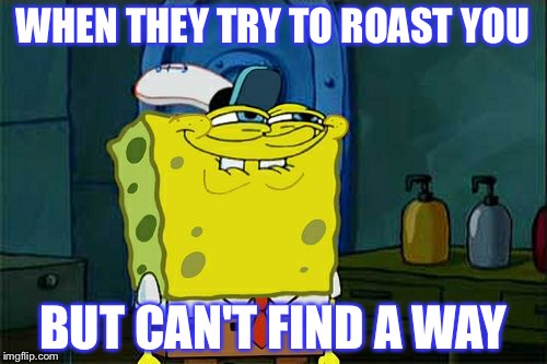 Don't You Squidward | WHEN THEY TRY TO ROAST YOU; BUT CAN'T FIND A WAY | image tagged in memes,dont you squidward | made w/ Imgflip meme maker