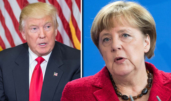 Trump Merkel Blank Meme Template