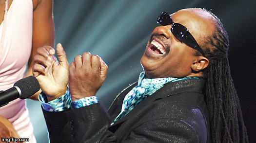 Stevie Wonder Laughing | , | image tagged in stevie wonder laughing | made w/ Imgflip meme maker