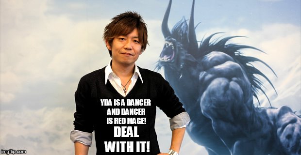 Yoshi-Shirt | YDA IS A DANCER AND DANCER IS RED MAGE! DEAL WITH IT! | image tagged in yoshi-shirt | made w/ Imgflip meme maker