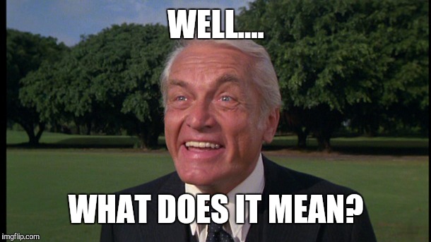 Caddyshack- Ted knight 2 | WELL.... WHAT DOES IT MEAN? | image tagged in caddyshack- ted knight 2 | made w/ Imgflip meme maker