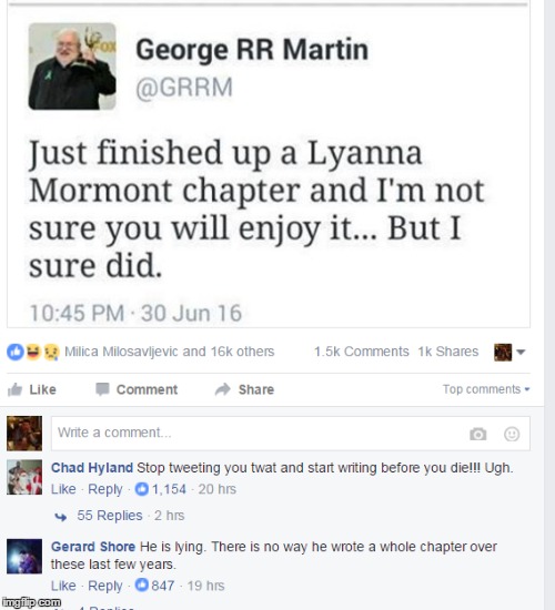 George RR Martin | image tagged in got | made w/ Imgflip meme maker