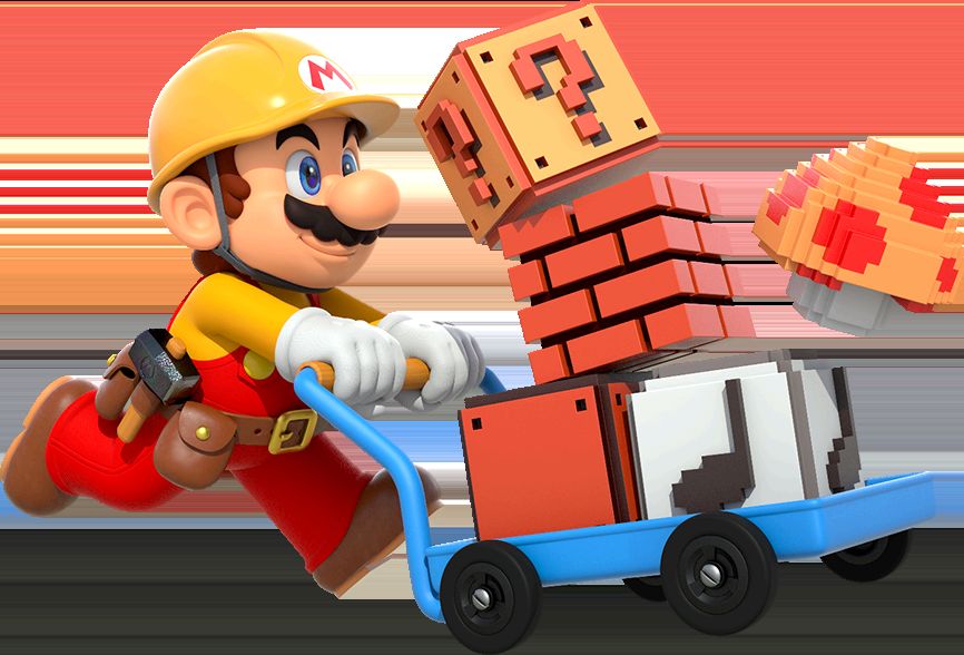 Super Mario Maker cart Blank Meme Template