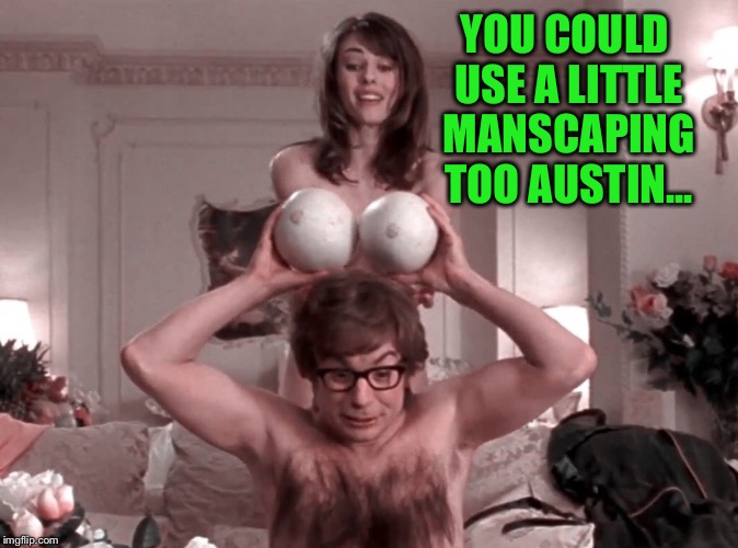 YOU COULD USE A LITTLE MANSCAPING TOO AUSTIN... | made w/ Imgflip meme maker