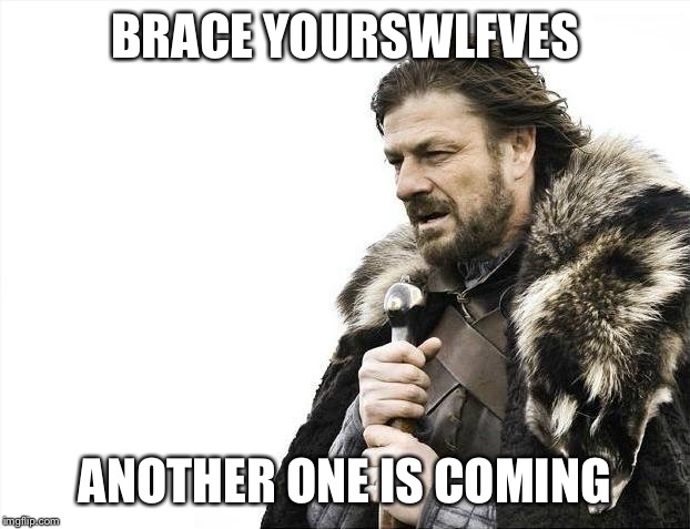 Brace Yourselves X is Coming Meme | BRACE YOURSWLFVES ANOTHER ONE IS COMING | image tagged in memes,brace yourselves x is coming | made w/ Imgflip meme maker