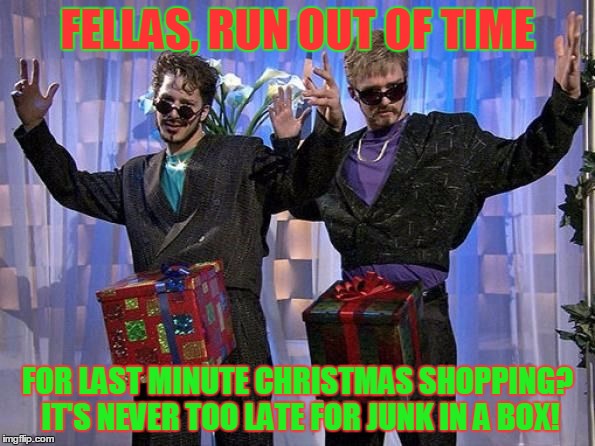 Junk In A Box | FELLAS, RUN OUT OF TIME; FOR LAST MINUTE CHRISTMAS SHOPPING? IT'S NEVER TOO LATE FOR JUNK IN A BOX! | image tagged in dick in a box,snl,saturday night live,justin timberlake,merry christmas | made w/ Imgflip meme maker