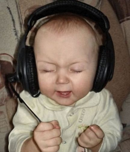 High Quality baby headphones day Blank Meme Template