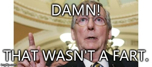 Mitch McConnell | DAMN! THAT WASN'T A FART. | image tagged in memes,mitch mcconnell | made w/ Imgflip meme maker