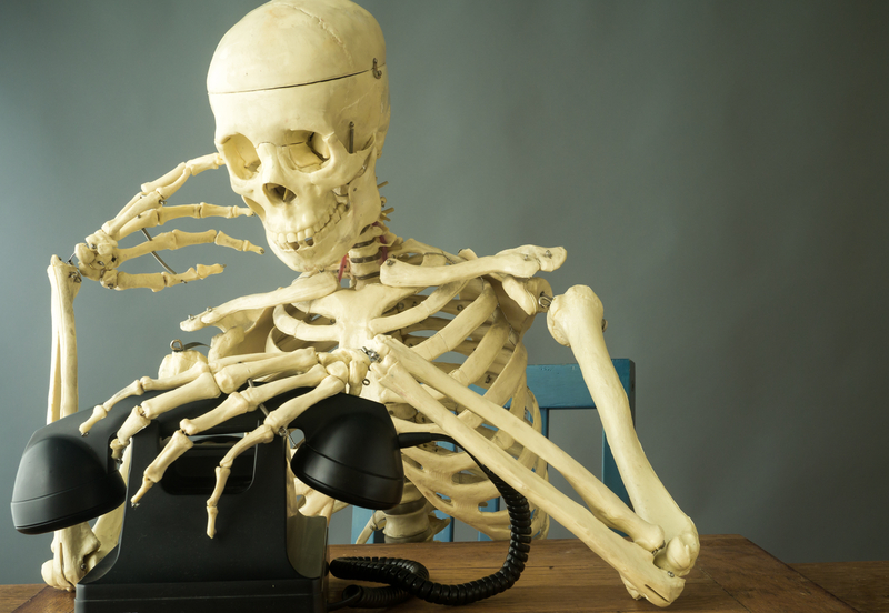 High Quality Skeleton Waiting Phone Blank Meme Template
