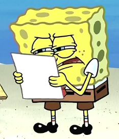 Spongebob Fine Print Blank Meme Template